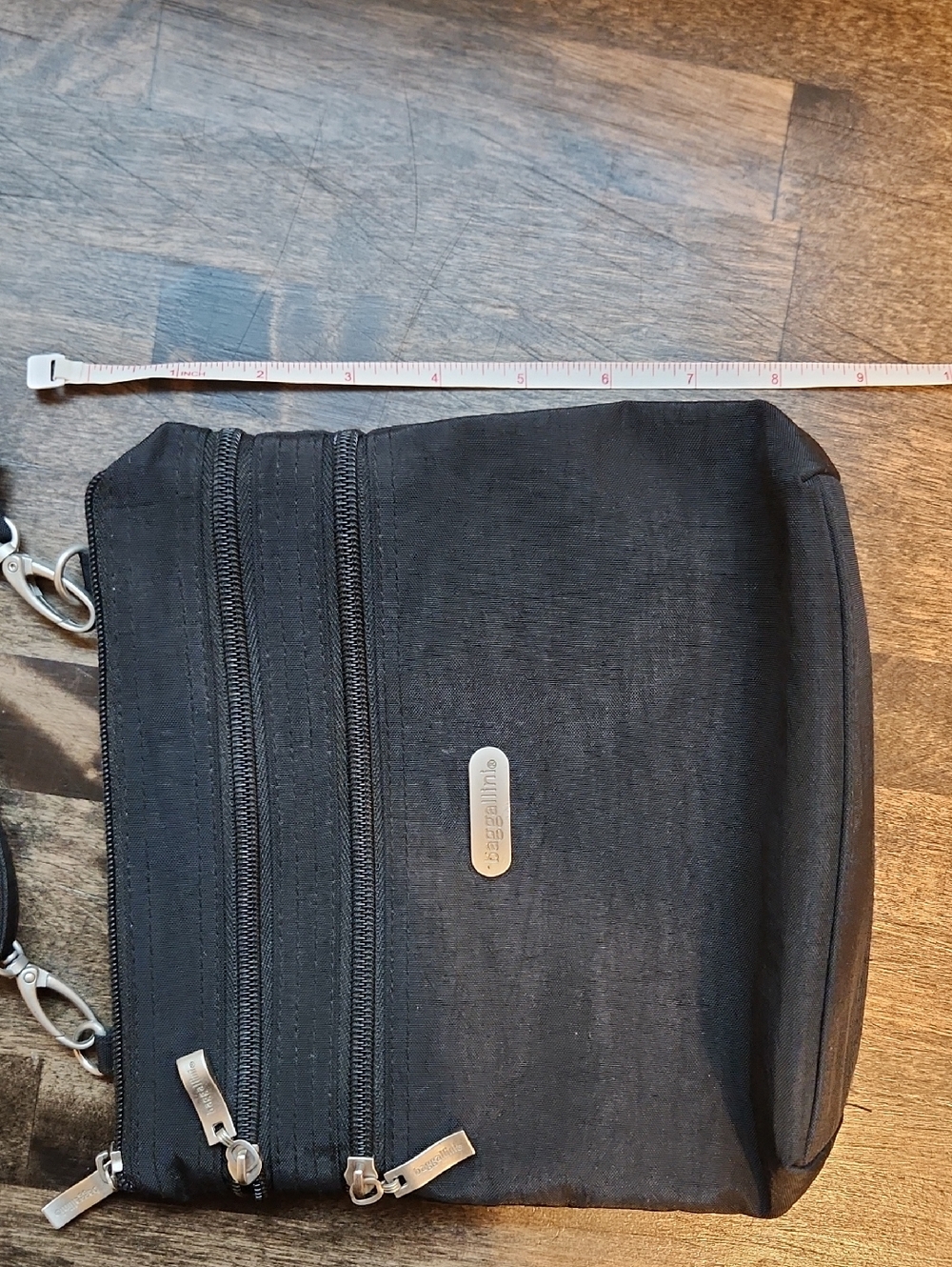 Baggallini Basic Black Crossbody Shoulder Bag - Modern Pocket Bag? - Picture 7 of 13